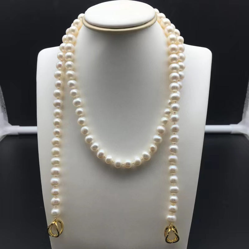 35 Lnches Natural pearl necklace sweater chain WRX pearls wholesale