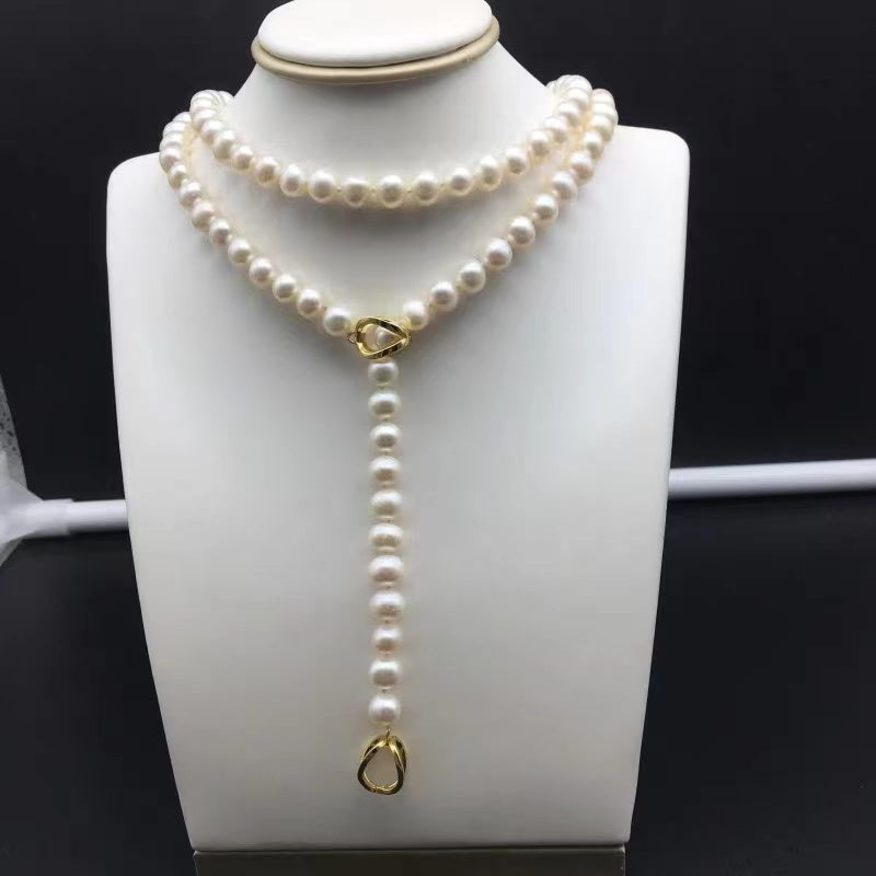 35 Lnches Natural pearl necklace sweater chain WRX pearls wholesale