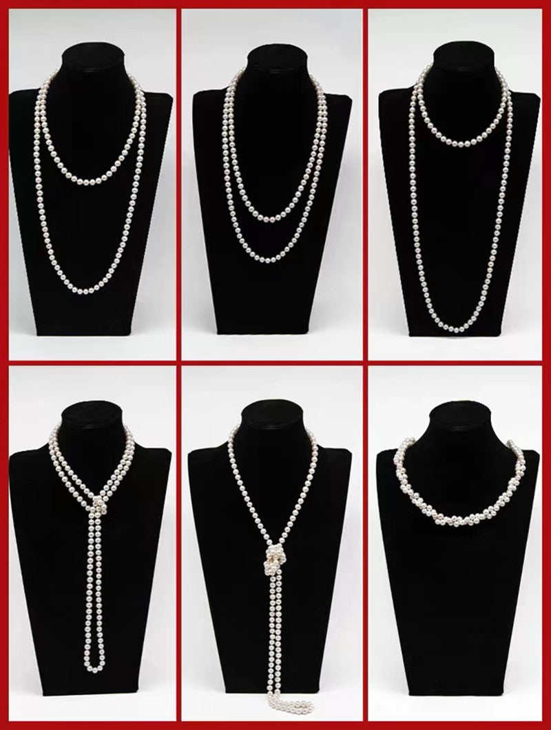 63 Inches Long natural pearl necklace sweater chain WRX pearls wholesale