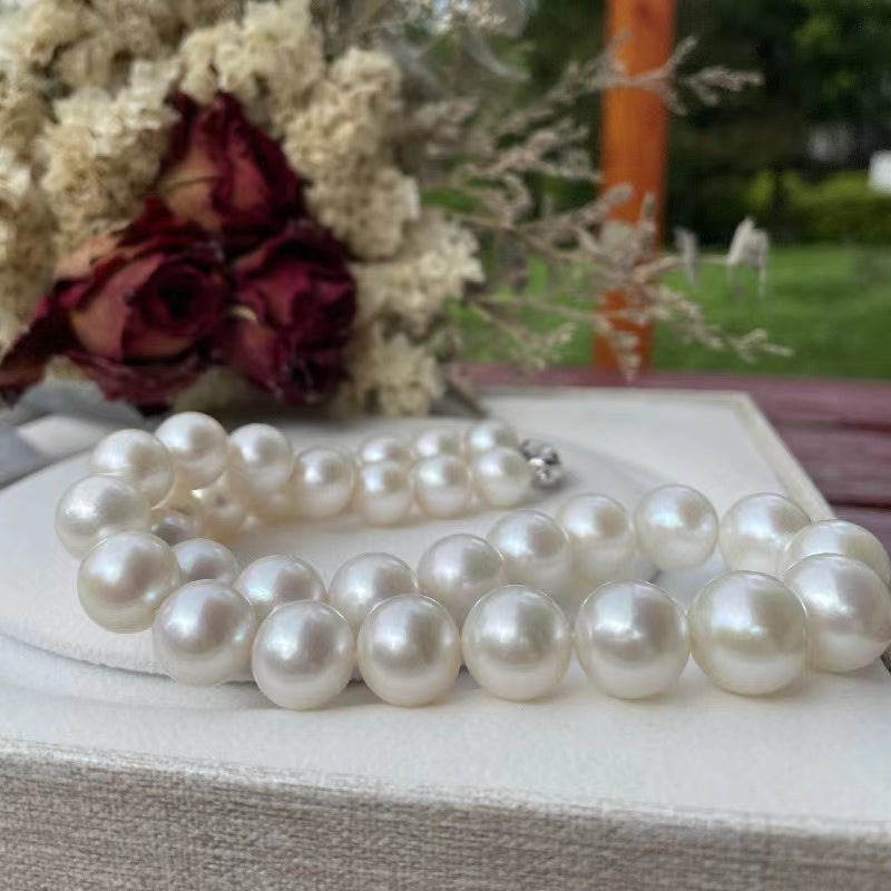 10-14mm Large particle natural pearl necklace WRX Pearls wholesale