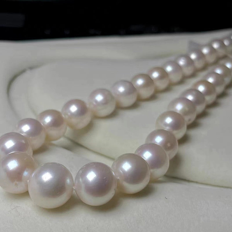 10-14mm Large particle natural pearl necklace WRX Pearls wholesale