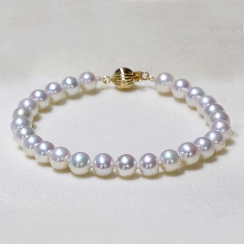 5.5mm-8mm AAAAA High quality white pearl bracelet WRX Pearls wholesale