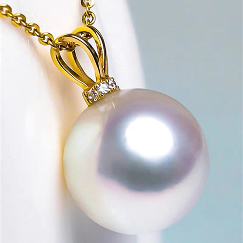 Natural pearl pendant 18K Gold Necklace WRX Pearls wholesale