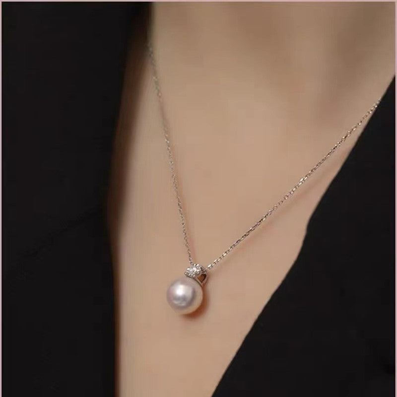 Natural pearl pendant 18K Gold Necklace WRX Pearls wholesale