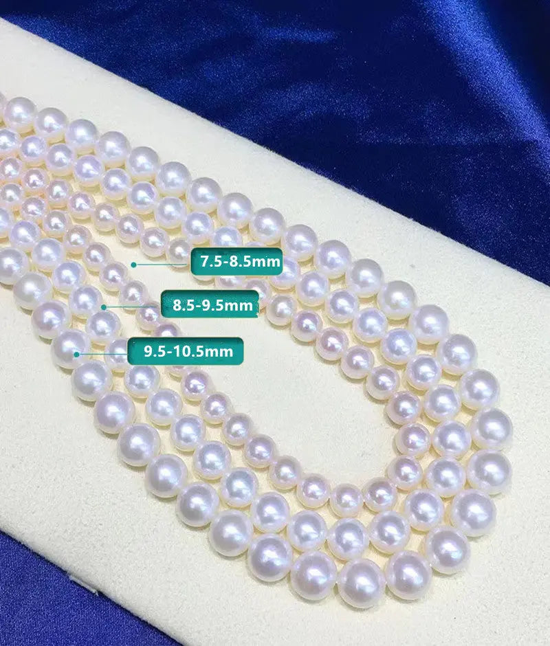 8.5-9.5mm White Freshwater Pearl Necklace - AAAA Quality